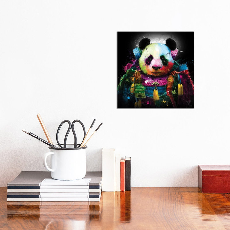 Panda Samurai by Patrice Murciano - Wrapped Canvas Gallery-Wrapped Canvas Giclée, 30.48 cm H x 30.48 cm W