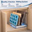 Organiseur coulissant pour placard – 8 séparateurs réglables, rangement coulissant chromé robuste – Porte-plateau en acier inoxydable antirouille pour planches à découper et plaques à pâtisserie – 40 cm