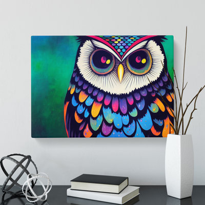 Colourful Owl Art Vol.2 - Wrapped Canvas