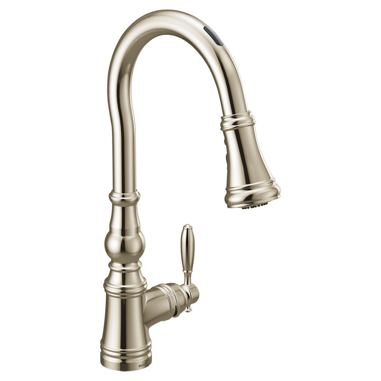 Moen Weymouth Smart Touchless Pull Down Sprayer Kitchen Faucet with Voice Control and Power Boost