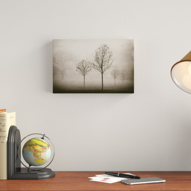 Trees in Fog VII by Jody Stuart - Photograph Print, 20cm H x 30cm W, Wrapped Canvas