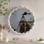 Miroir mural blanc festonné