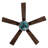 52" W Aramys 5-Blade Remote Controlled Ceiling Fan Tiffany Stained Glass