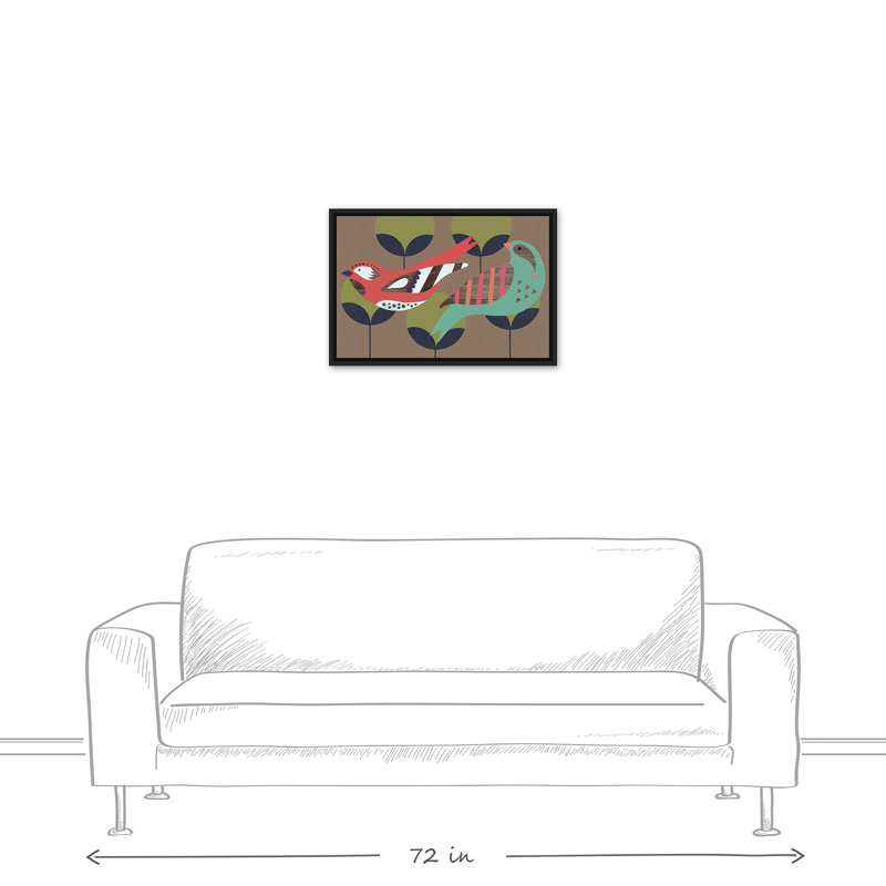 « oiseau jardin party », art encadré