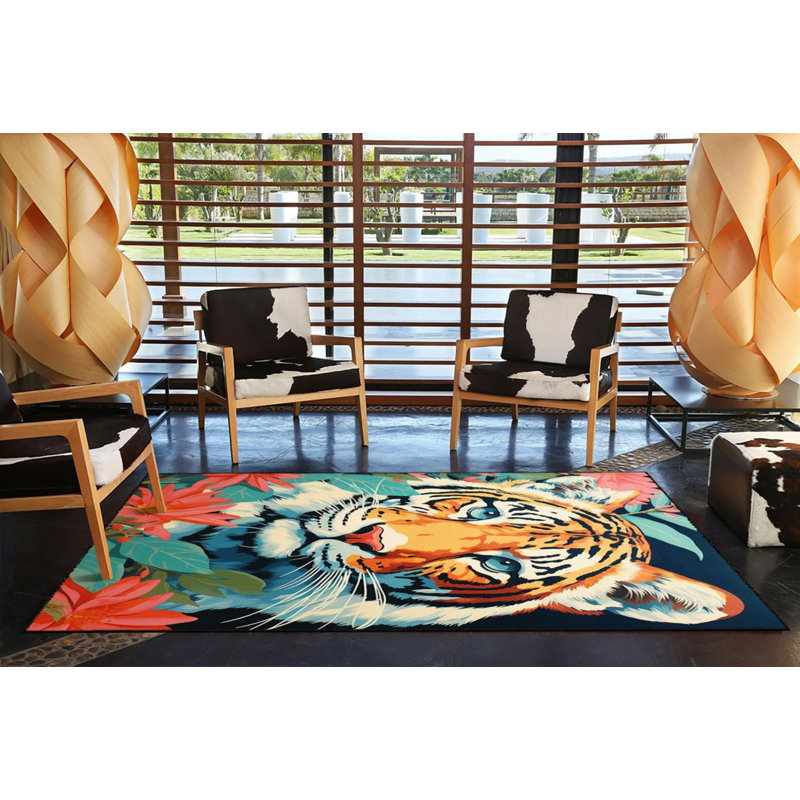 Tapis lavable Modern, Sous-tapis rond 3 pi 3 po inclus