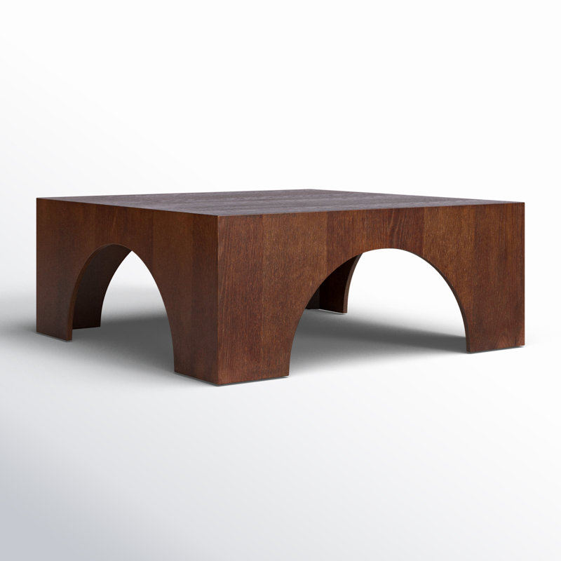 Table basse 4 pieds Metinaro, Brun
