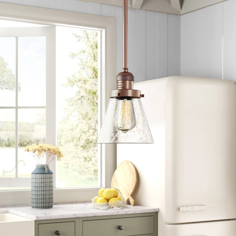 Emery 1 - Light Single Pendant, Antique Copper, 10" H x 8" W x 8" D