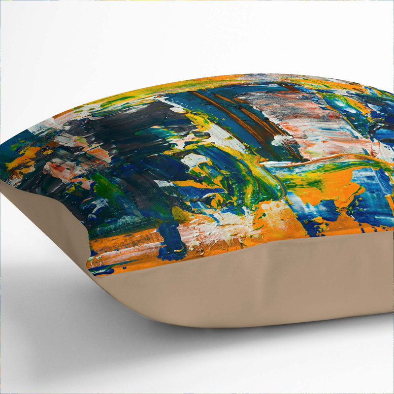 Abstract Square Throw Cushion, Stone, 55 x 55 cm