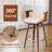 Modern PU Leather Bar Stools With Bentwood Armrests, Durable Frame, 360° Swivel, And Cushioned Comfort  Perfect For Kitchen, Home Bar, Or Dining Area-509931812