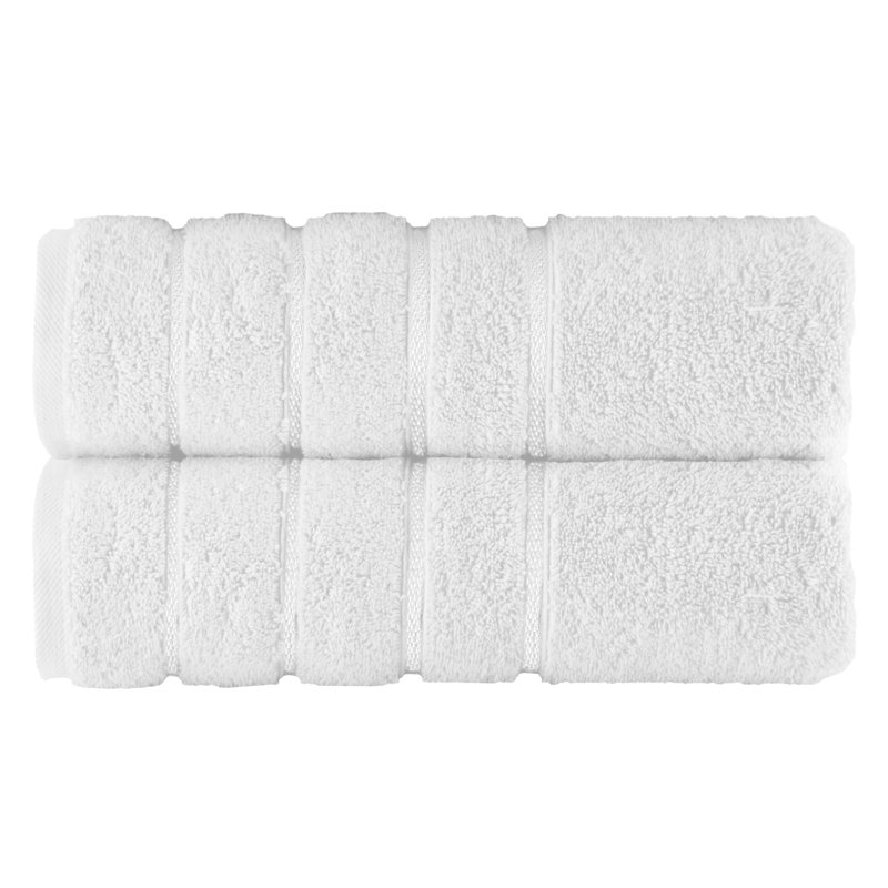 Elegant Comfort 100% Turkish Cotton 4 Lines Viscose Stripe Luxury 2 Pack Bath Towel Set 27 X 54 Inch - Super Soft And Highly Absorbent Premium Hotel Spa Quality Towels For Bathroom Use