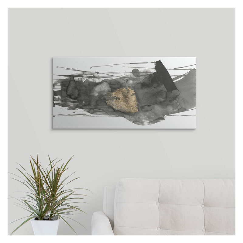 «Black Gesture I» par PI Studio - impression, H 10 po x l 20 po x P 10,5 po, Toile