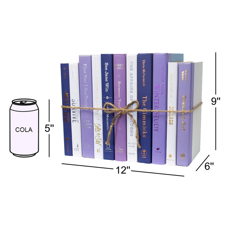 Livres décoratifs - Ensemble de livres Eclipse violet - 1 pied de livres mauves