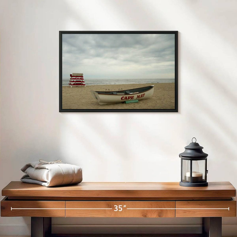 Bateau Cape May, 19 po x 13 po, Cadre flottant noir