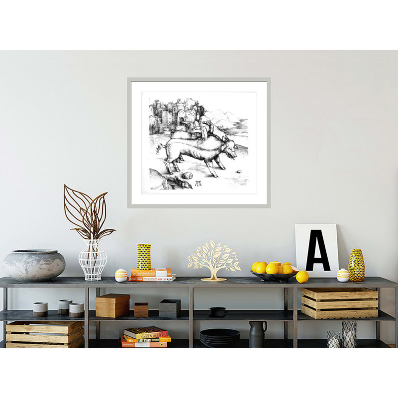 «Monstrous Pig» par Albrecht Dürer, impression giclée sur cadre, H 33,5 po x l 36,81 po