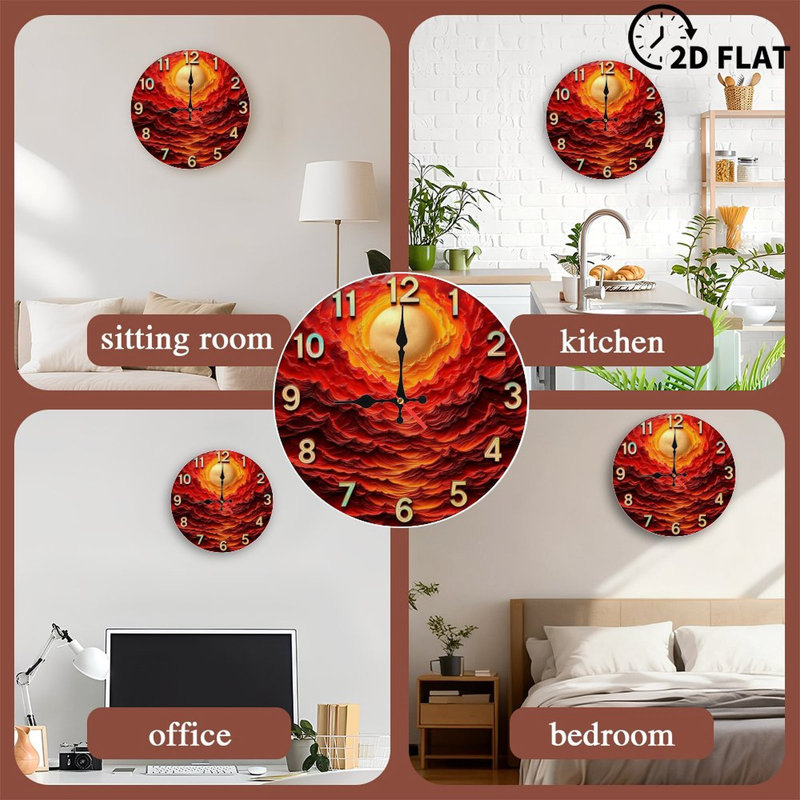 Horloge murale abstraite