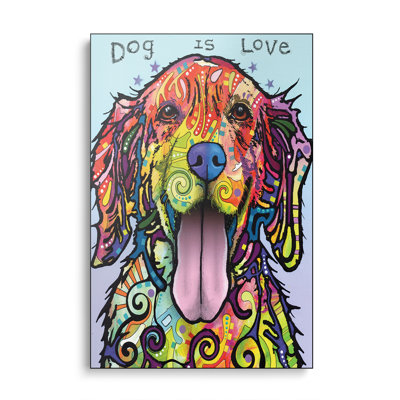 Reproduction d'art sur toile en métal, «Ste is Is Love» par Dean Russo