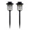 Black Low Voltage Solar Powered Integrated LED Pathway Light Pack