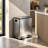 Silver Stainless Steel Dual Bin Step Trash Can with Two 5 Gallon Buckets