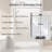 60" W × 72" H Single Sliding Shower Door,5Mm Fixed Glass And 6Mm Sliding Glass Frameless , Clear Tempered Glass, Stainless Steel Handle,Chrome-124018306