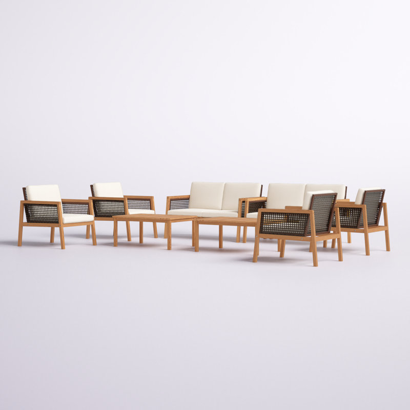 Acacia 8 - Person Patio Conversation Set with Cushions