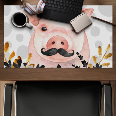 Little disguised pig - 14.00"x24.25" Desk mat