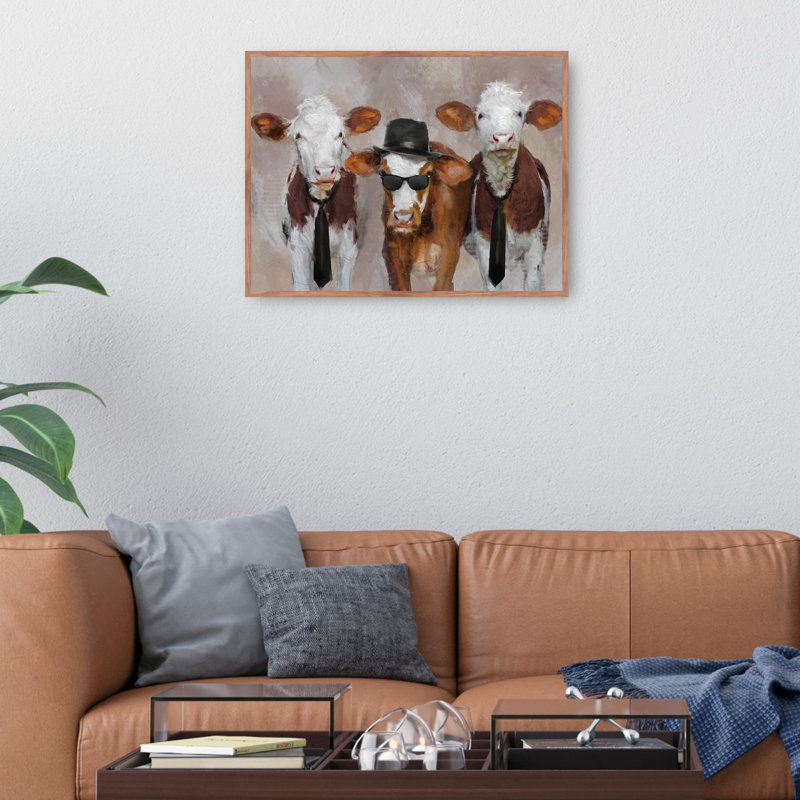 «Moos Brothers» par Studio Arts, reproduction d'art sur toile, H 31 po x l 41 po x P 1,5 po, Toile avec cadre taupe