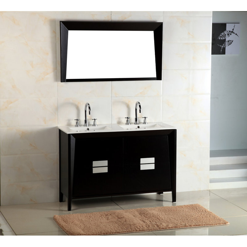 Longstaff 48'' Double Bathroom Vanity with Ceramic Top