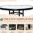 4 Piece Outdoor Patio Dining Furniture By - Beige. Includes 2 Foldable Chairs, Adjustable Angle Umbrella, Wave Textured Glass Table. For Patio, Poolside, Garden. Steel Construction Pieces. Folding