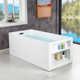 59'' x 29.5'' Freestanding Rectangular Acrylic Soaking Bathtub with Built-In Storage