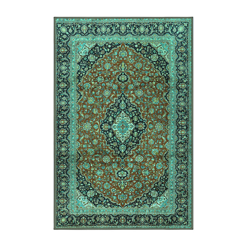 Tapis brun / vert, Rectangle 2 pi x 3 pi