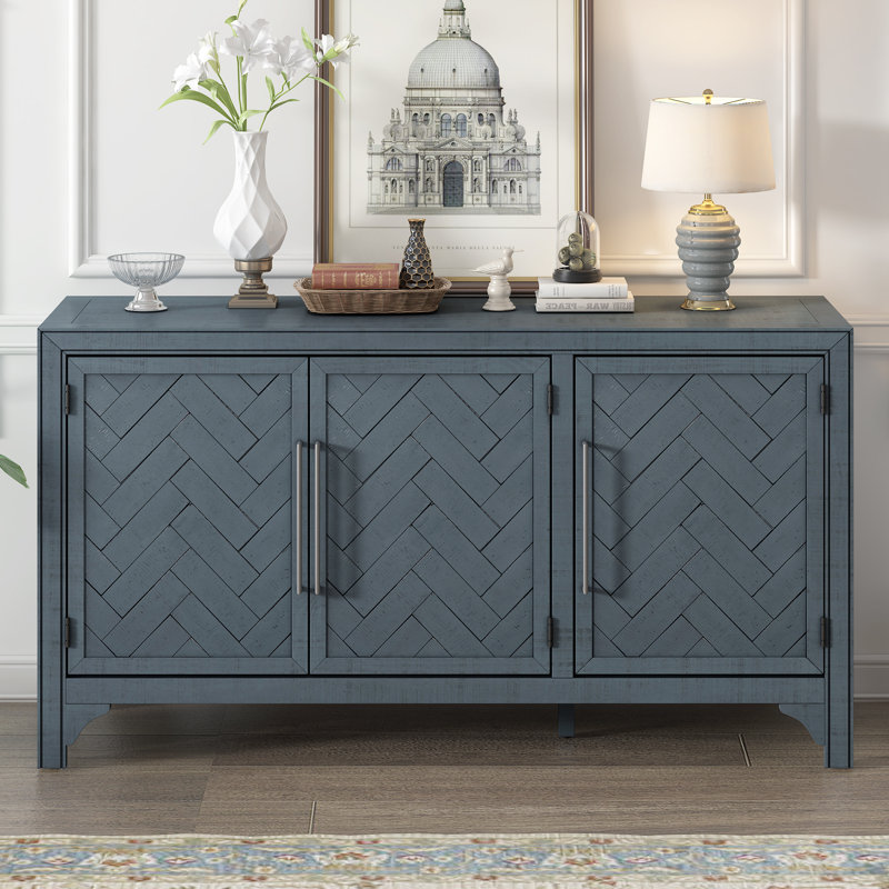 Buffet d'appoint 3 portes Santrese, Marine