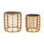 Table d'appoint ronde en osier Kacyn