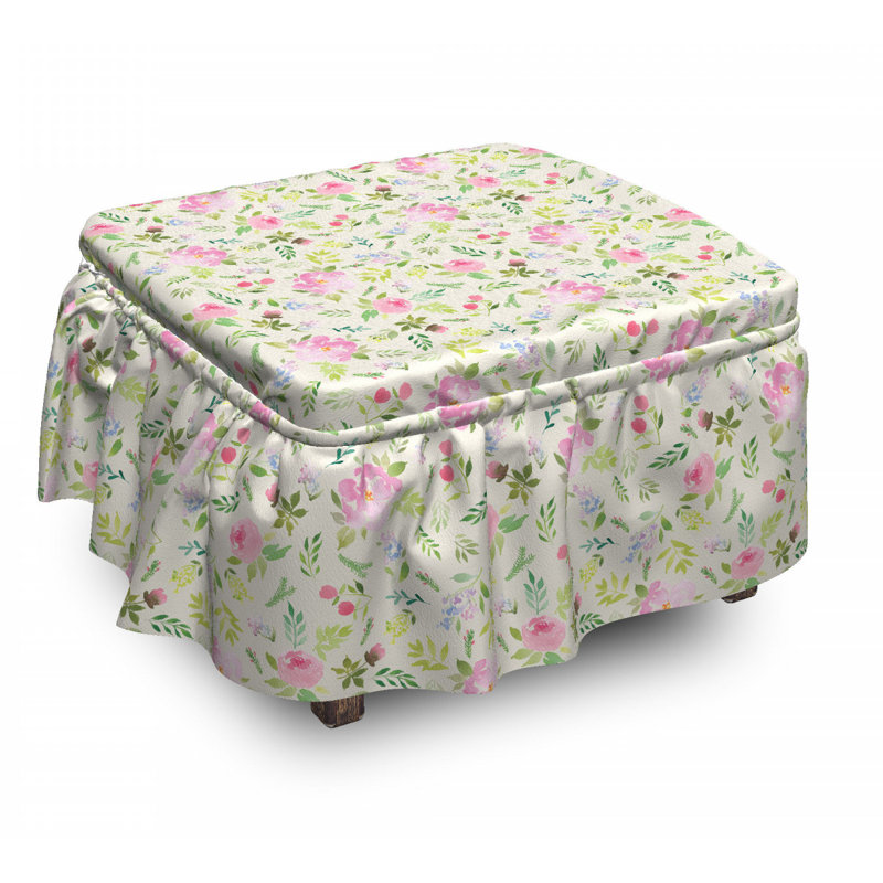 Housse pour repose-pieds à fleurs fraîches spring