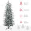 ? Décoration de Noël? Arbre de Noël artificiel pré-éclairé de 6 pi de hauteur avec 636 branches enneigées, 250 lumières claires jaunes chaudes, ouverture automatique, ampoule supplémentaire