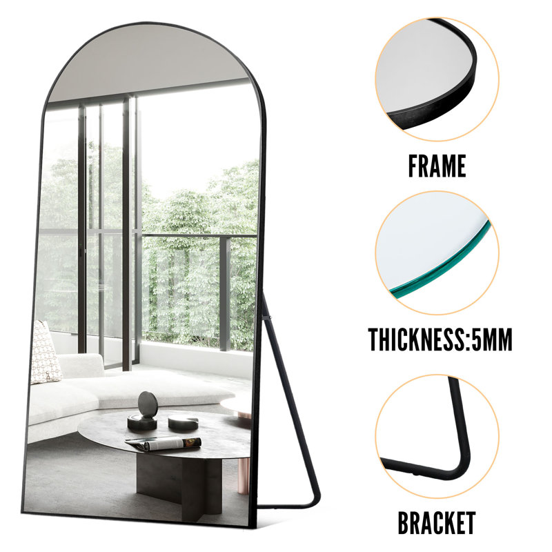 Miroir pleine grandeur Elden, Noir, 70 po x 30 po