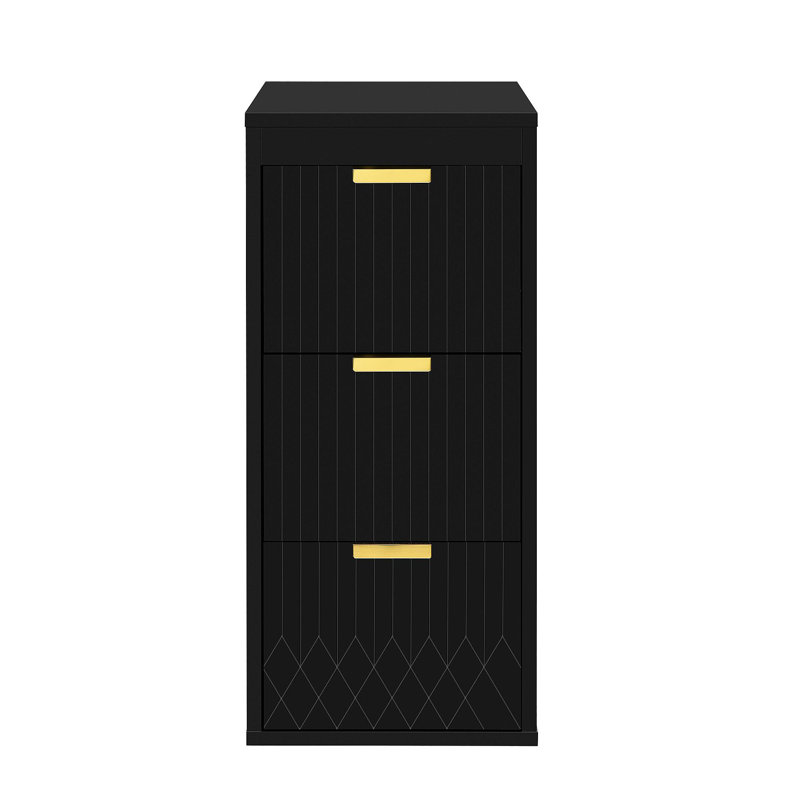 Wall Mounted Floating Cabinet, 12Inch Side Cabinet With Drawers, Mutifunctional Cabinet For Bathroom, Living Room (Bathroom Vanity Not Included)