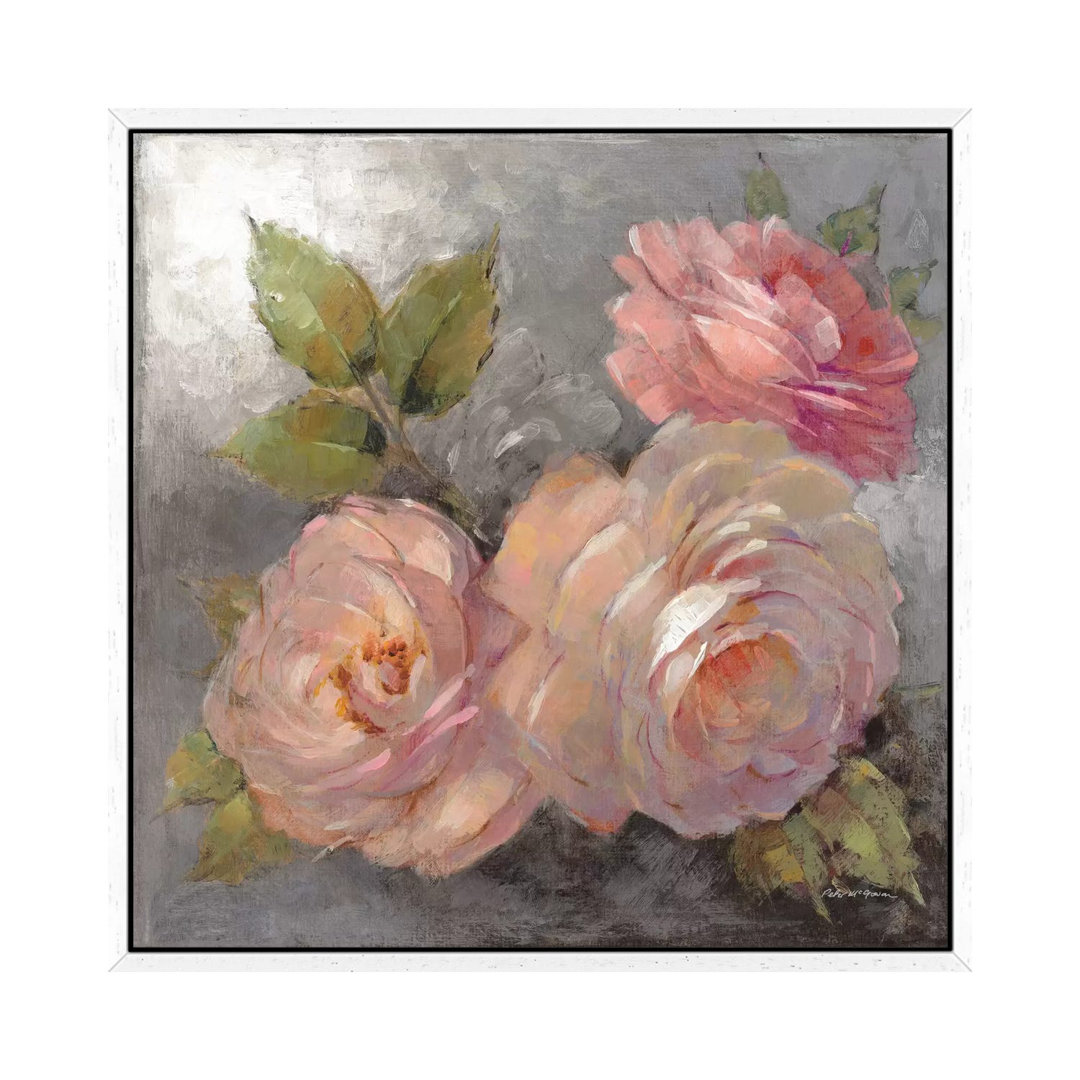 Leinwandbild Roses On Gray II