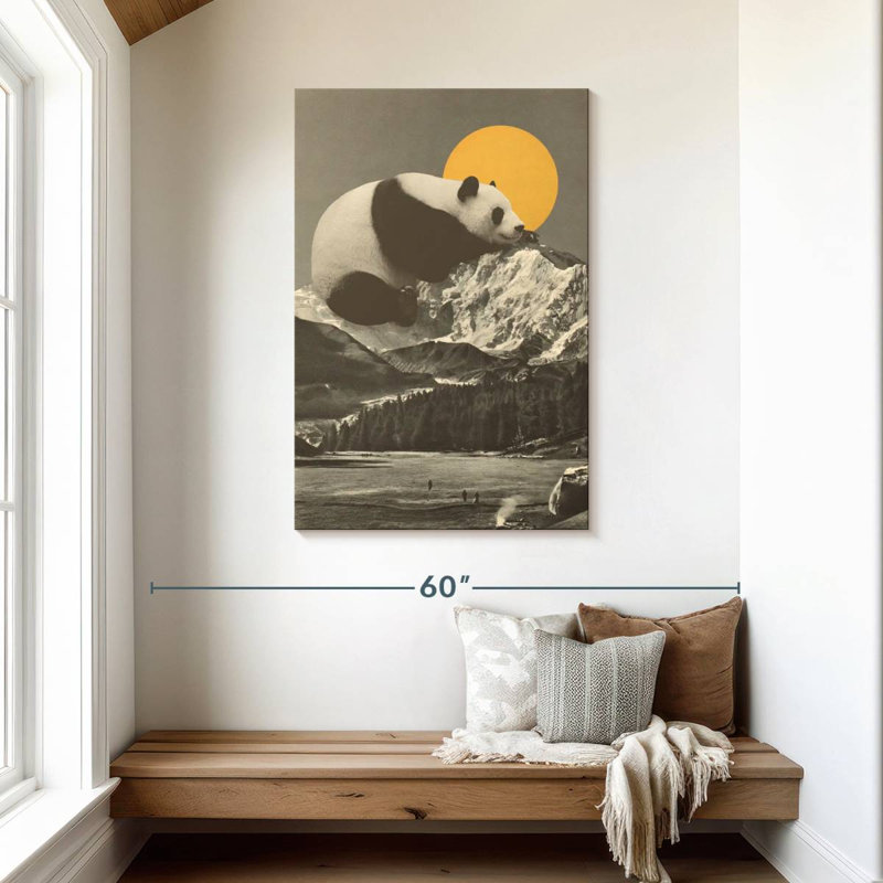 Brampt Panda's Nap On Mountains, 45" H x 30" W