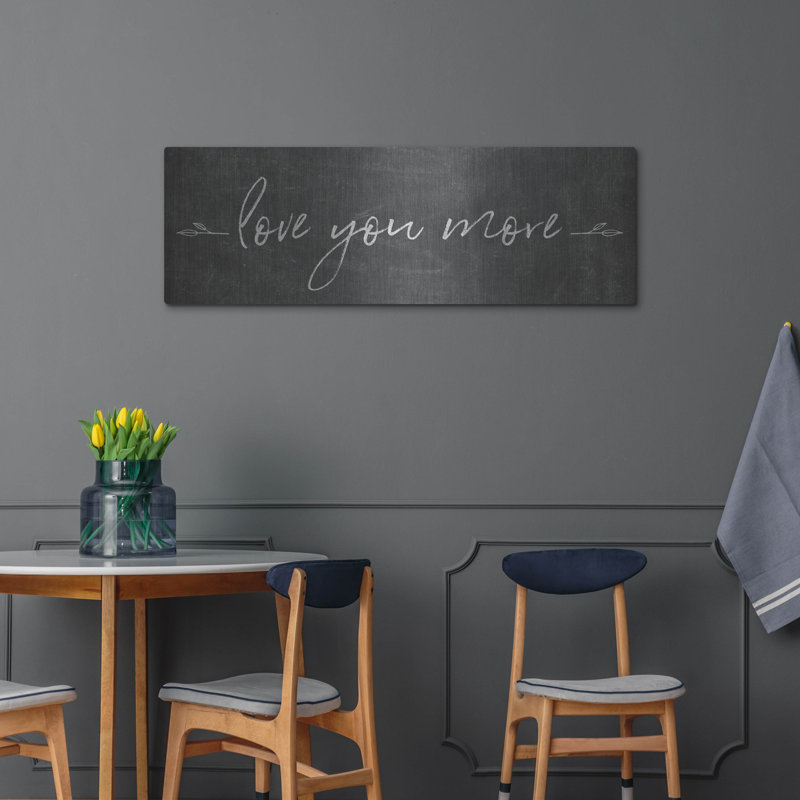 «Love You More» par Sarah Adams, art mural en métal, H 16 po x l 48 po