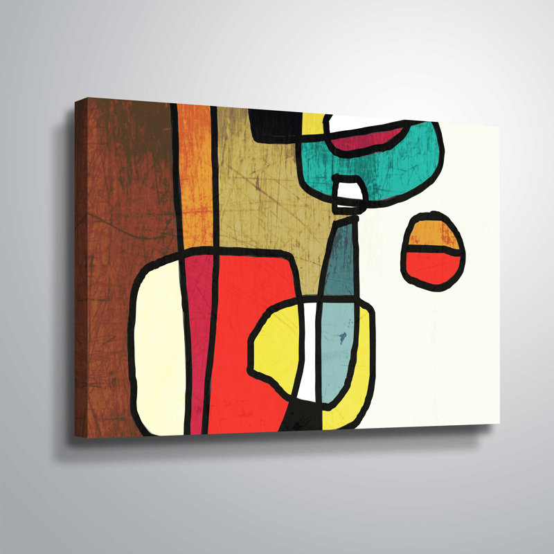 «Vibrant Colorful Abstract III» de Makris, impression, Toile tendue, H 16 po x l 24 po x P 2 po
