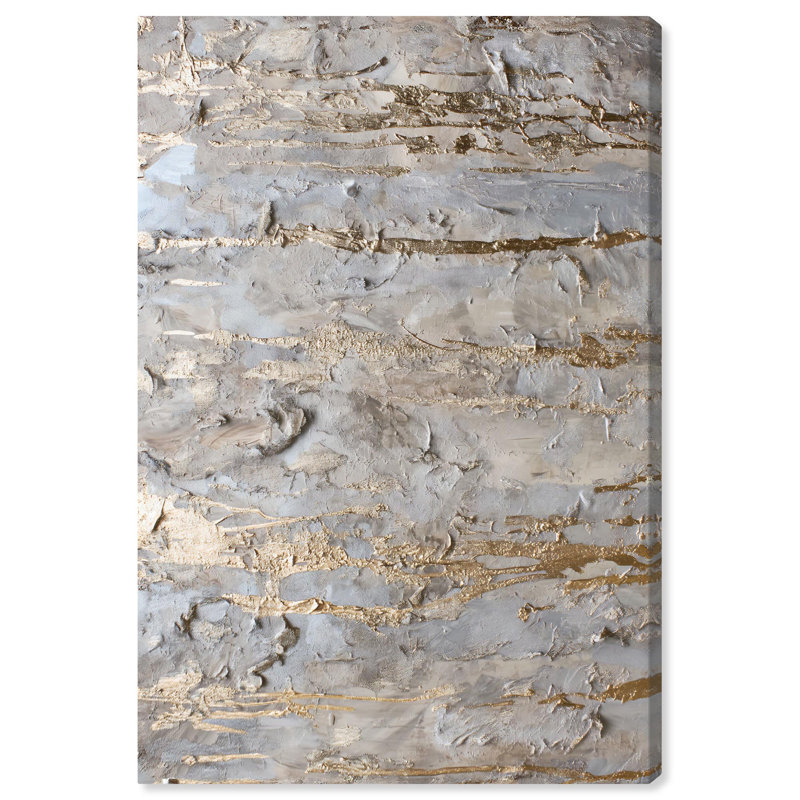 «Celestial Gold Canvas Elegant Gold Abstract» par Art Remedy, Toile tendue, H 15 po x l 10 po