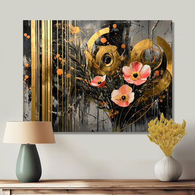 Or tropical, danse des coquelicots III - coquelicots, art mural