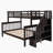 Stairway Twin-Over-Full Bunk Bed With Storage And Guard Rail For Bedroom, Espresso Color(OLD SKU :LT000019AAP)-2065943137