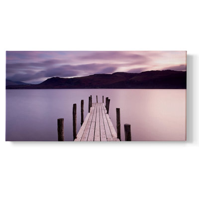 Jetée Brandelhow Bay, Derwentwater - Toile tendue avec châssis - Prêt à accrocher
