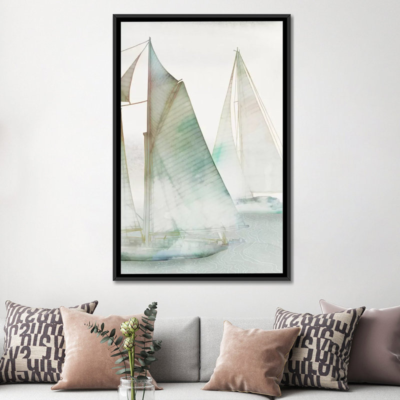 «Glide III», reproduction sur toile, H 26 po x l 18 po x P 1,5 po, Toile avec cadre noir, Pas de tapis