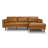 102" Genuine Leather Sectional, Mid-Century Modern L-Shaped Sofa with Chaise-70194381