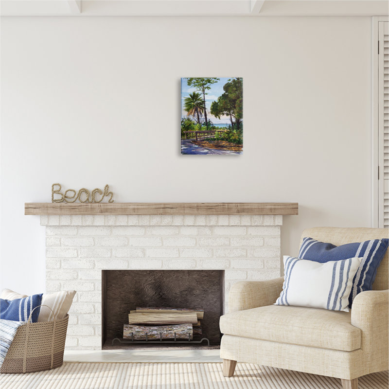 Tropical Boardwalk Landscape Canvas Wall Art, 16 x 20