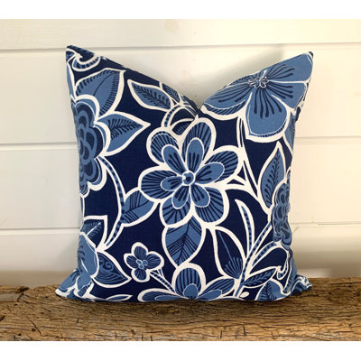 Navy Halsey Outdoor Reversible Pillow Cover
