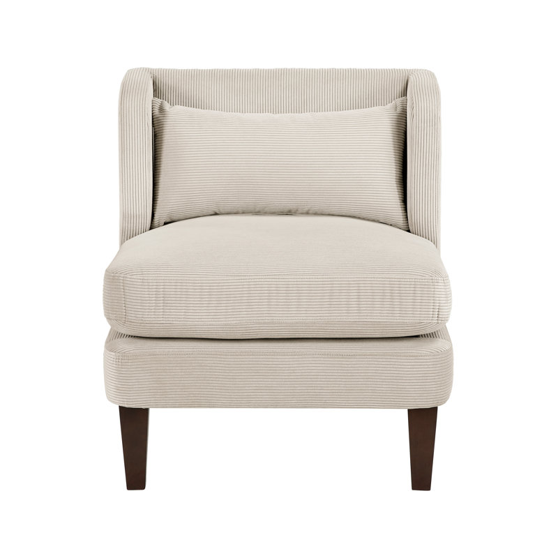 Meuble de salon moderne en velours côtelé avec coussin de chaise, Taupe