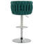 Ensemble de 2 tabourets de bar tissés torsadés, pivotant à 360 ° et chaises de bar chromées réglables en hauteur pour îlot de cuisine, pub et café, vert / caramel-1067193928